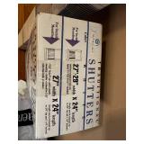 27" x 72" Antique White Aluminum Mini Blinds and Traditional Shutters Set