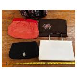 Set of 5 Vintage Handbags and Clutches