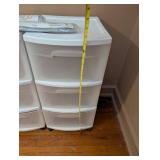 Set of 2 Sterilite 3-Drawer Plastic Storage Carts with Hanger Cascaders