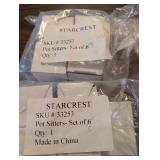 Set of 6 Starcrest Pot Sitters and AngelStar Floral Angels Figurines