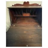 Vintage Wooden Secretary Desk with Drawers