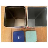 Pair of Vintage Tin Cracker Containers - Sunshine Krispy & Nabisco Premium