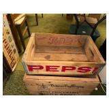 Vintage Wooden Crates Collection: Pepsi, Scotch Whisky, and 7 Up