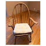 Vintage Wooden Windsor Armchair with Spindle Back