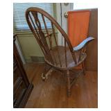 Vintage Wooden Windsor Armchair with Spindle Back