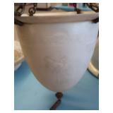 2 PENDULUM GLOBE LIGHTS