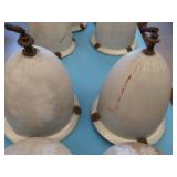 2 PENDULUM GLOBE LIGHTS