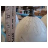 2 PENDULUM GLOBE LIGHTS