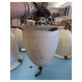 2 PENDULUM GLOBE LIGHTS