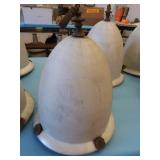 2 PENDULUM GLOBE LIGHTS