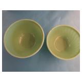 2 JADEITE BOWLS