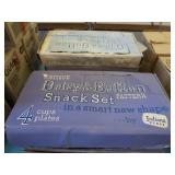 3 DAISY AND BUTTON PATTERN SNACK SETS