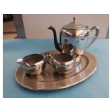 SILVER TEAPOT SET/ STAINLESS PRESTO POTS PLUS
