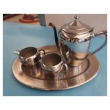 SILVER TEAPOT SET/ STAINLESS PRESTO POTS PLUS