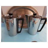 SILVER TEAPOT SET/ STAINLESS PRESTO POTS PLUS