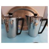 SILVER TEAPOT SET/ STAINLESS PRESTO POTS PLUS
