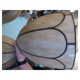 ANTIQUE LEADED GLASS GLOBES