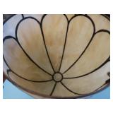 ANTIQUE LEADED GLASS GLOBES