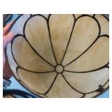 ANTIQUE LEADED GLASS GLOBES