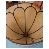 ANTIQUE LEADED GLASS GLOBES