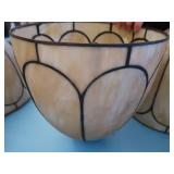 ANTIQUE LEADED GLASS GLOBES