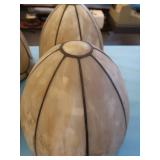 ANTIQUE LEADED GLASS GLOBES