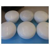 6 VINTAGE/ANTIQUE FROSTED GLOBE LIGHTS