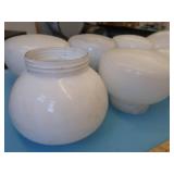 6 VINTAGE/ANTIQUE FROSTED GLOBE LIGHTS