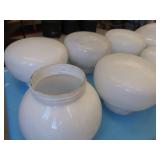 6 VINTAGE/ANTIQUE FROSTED GLOBE LIGHTS