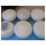6 VINTAGE/ANTIQUE FROSTED GLOBE LIGHTS