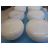 6 VINTAGE/ANTIQUE FROSTED GLOBE LIGHTS