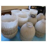 34 SMALL PETITE MILK GLASS SHADES
