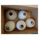 SET OF 34 SMALL PETITE MILK GLASS SHADES