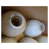 SET OF 34 SMALL PETITE MILK GLASS SHADES