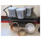 TWO 3 PIECE TOM SETS