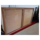 WOODEN CORK BOARD BOX