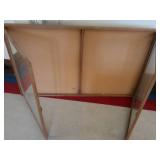 WOODEN CORK BOARD BOX