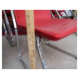 8 RED STUDENT CHAIRS
