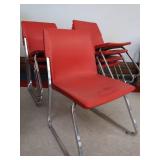 8 RED STUDENT CHAIRS