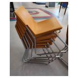 7 ORANGE STUDENT CHAIRS