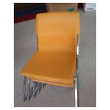 7 ORANGE STUDENT CHAIRS
