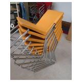 7 ORANGE STUDENT CHAIRS