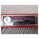 2 FIRE HOSES WITH HANGING RACK