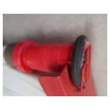 2 FIRE HOSES WITH HANGING RACK