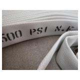 2 FIRE HOSES WITH HANGING RACK