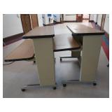 2 COMPUTER DESKS