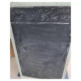 ANTIQUE SLATE CHALK BOARD WITH FRAME