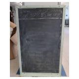 ANTIQUE SLATE CHALK BOARD WITH FRAME