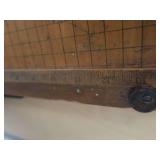 GREEN METAL DESK / VINTAGE PAPERCUTTER