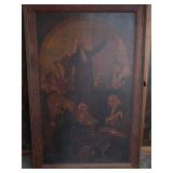 FRAMED PRINT OF OIL PAINTING